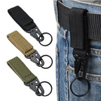 Tactical Nylon Webbing Carabiner – Heavy Duty Keychain for Outdoor Camping