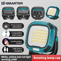 Rechargeable LED Spotlight Lantern – Magnetic Work Light for Outdoor Camping