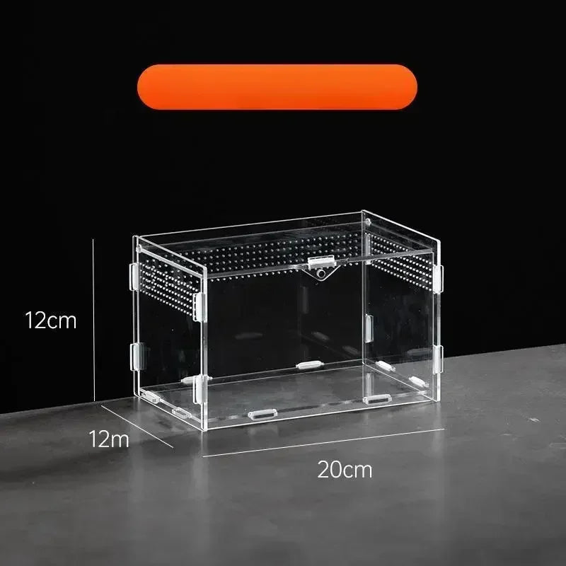 Acrylic Reptile Terrarium – Nano Arboreal Enclosure for Spiders and Insects