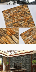 3D Self-Adhesive Brick Wallpaper – Waterproof Peel and Stick for Home Decor