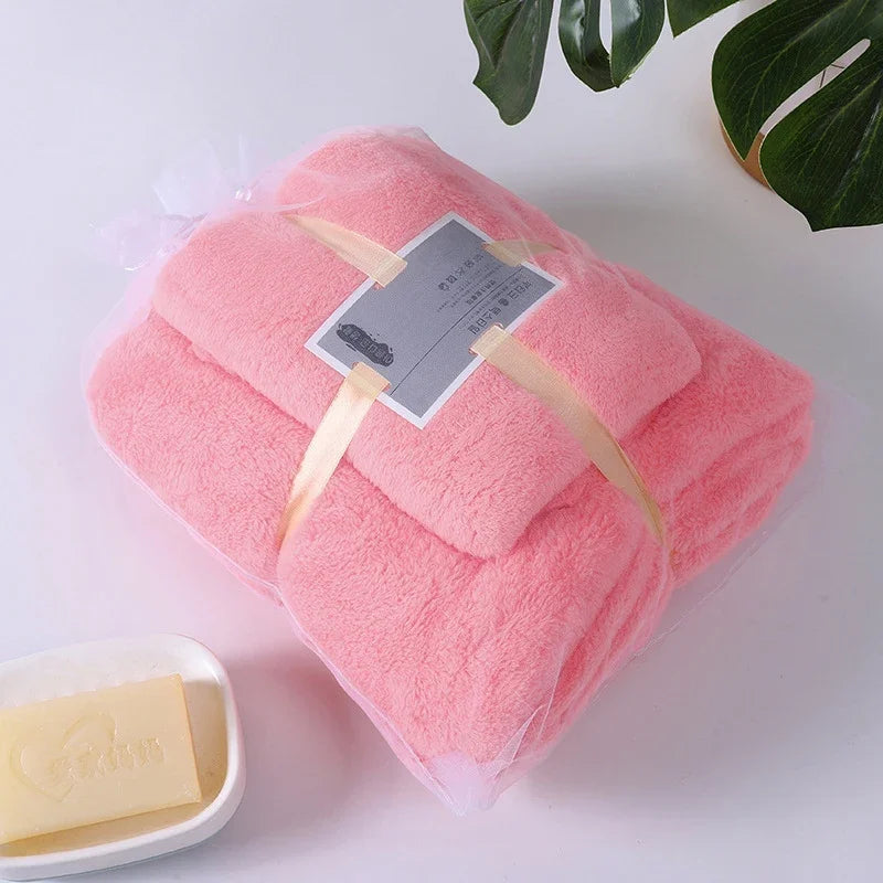 Coral Velvet Bath Towels – Super Soft Absorbent Fabric for Hotel and Spa Use