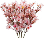 Artificial Silk Cherry Blossom Branch – 41cm Peach Floral for Wedding Decor