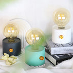 Retro LED Battery Powered Bulb Lamp – Portable Desktop Light for Bedroom Decor