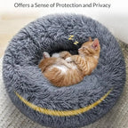 Round Plush Pet Bed – Soft Warm Sleeping Mat for Large Dogs and Cats