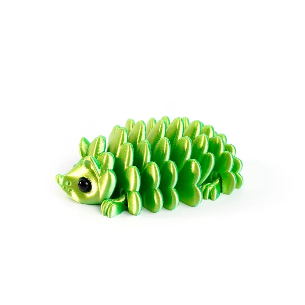 Articulated 3D Printed Hedgehog Figurine – Flexible Desk Decor for Home Office