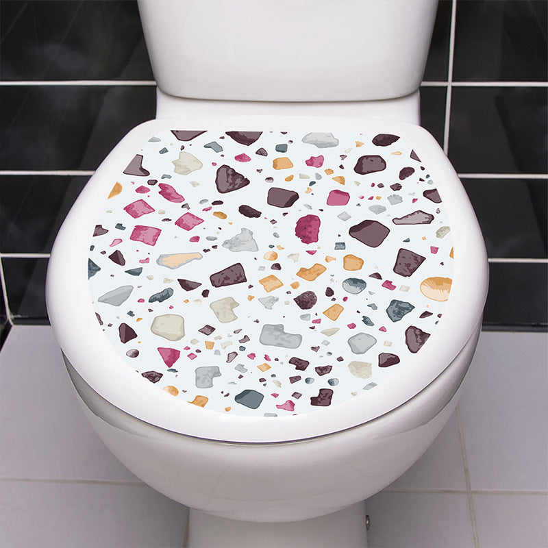 Decorative Toilet Seat Decal – Underwater Sea Shell Art for Bathroom Decor