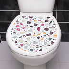 Decorative Toilet Seat Decal – Underwater Sea Shell Art for Bathroom Decor