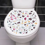 Decorative Toilet Seat Decal – Underwater Sea Shell Art for Bathroom Decor