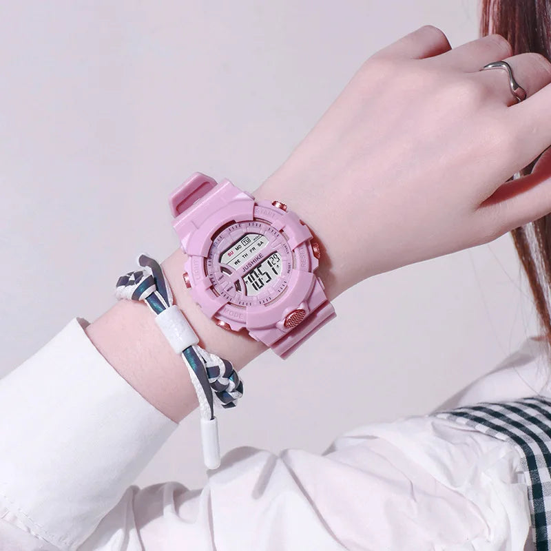 Digital LED Sport Watch – Waterproof Countdown Timer for Women