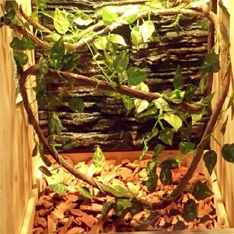 Flexible Rattan Jungle Vines – Bendable Habitat Decor for Reptile Terrariums