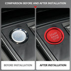 Aluminum Ignition Button Ring – Decorative Engine Start Cover for Peugeot