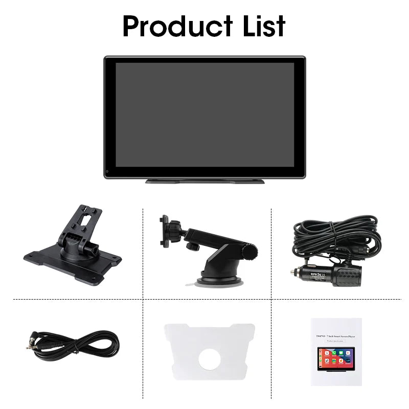 10 Inch 4K Dash Cam – Wireless Carplay GPS Navigator for Vehicle Dashboard