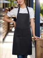 Adjustable Solid Color Apron Set – Kitchen Chef Bib for Men and Women