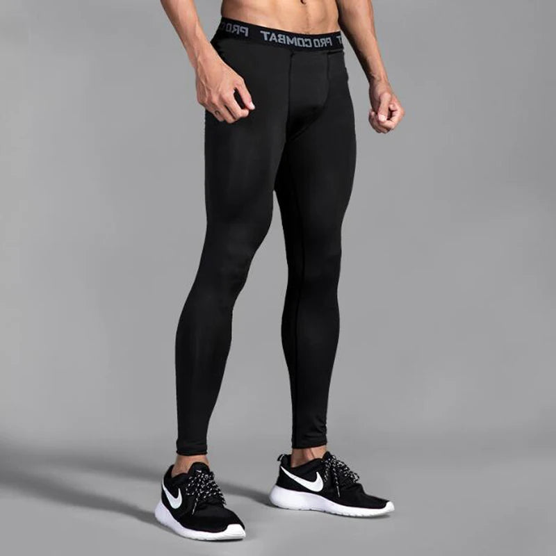 Mens Compression Tights – Moisture Wicking Baselayer for Athletic Workout