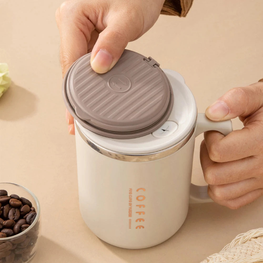 Stainless Steel Coffee Mug – Portable Anti-Scald Cup for Travel and Office
