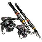 Telescopic Carbon Fiber Fishing Rod – Spinning Reel Combo for Outdoor Fishing