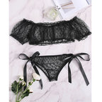 Floral Lace Lingerie Set – See Through Bralette for Romantic Evenings