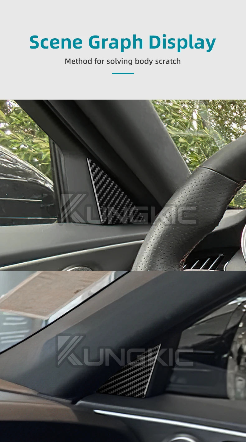 Carbon Fiber Door Triangle Trim – Interior Accessories for Kia Stinger