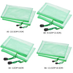 Waterproof Mesh Zipper Pouches – PVC Document File Bags for Office Stationery