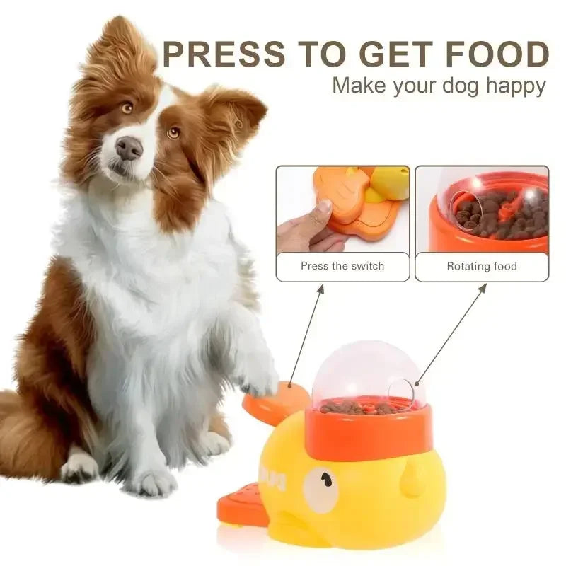 Interactive Duck Treat Dispenser – Slow Food Puzzle Toy for Dog Training