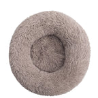 Round Plush Pet Bed – Soft Warm Dog House for Large and Medium Pets