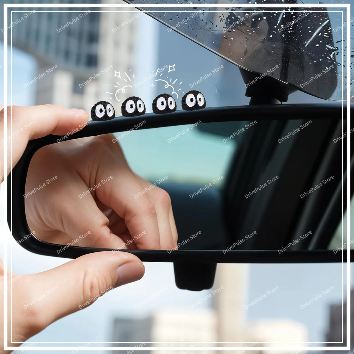 Soot Sprite Car Charms – Kawaii Anime Dashboard Mirror Decor for Fans