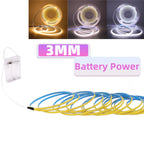 Flexible COB LED Strip Light – High Density Battery Powered for Night Decor