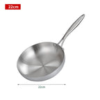 Stainless Steel Frying Pan – Nonstick Uncoated Cookware for Kitchen Stoves