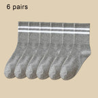 Mid Length Cotton Socks – Solid Color Business Casual for Daily Wear