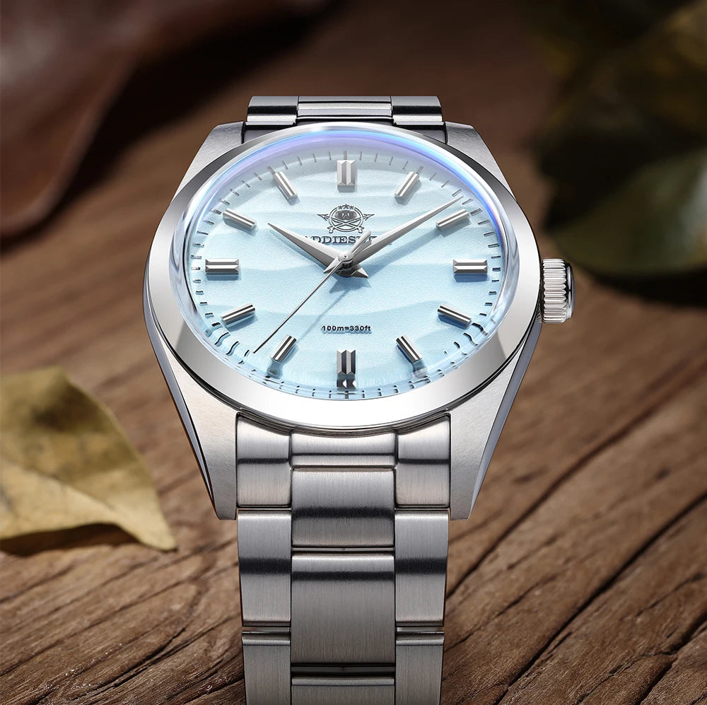 ADDIESDIVE 36mm Quartz Watch – Stainless Steel Sand Dial for Everyday Wear