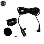 External Wired Microphone – 2.5mm/3.5mm Stereo Plug for Car Radio Hands-Free