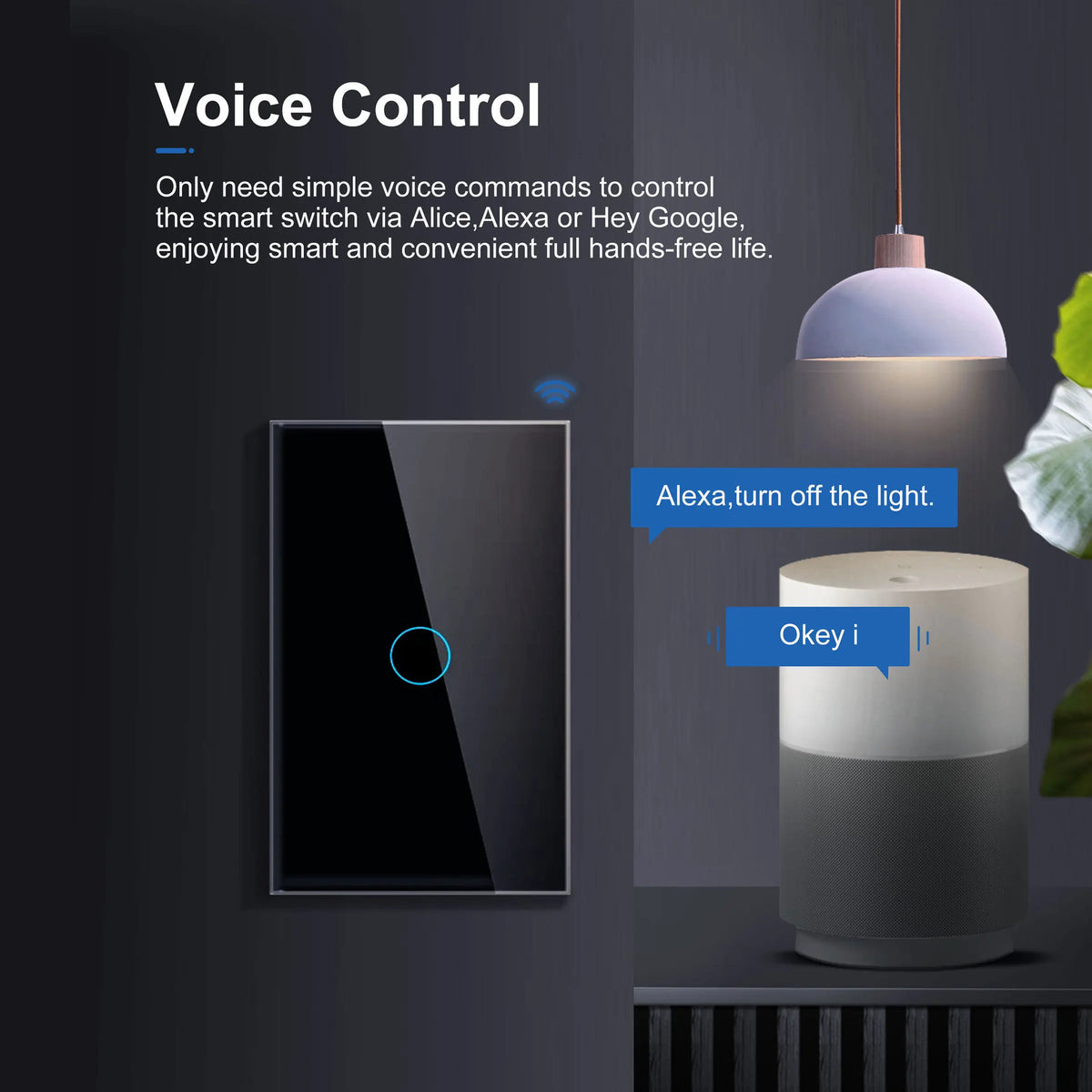 Smart Wifi Touch Light Switch – No Neutral Wire Required for Home Automation
