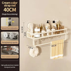 Corner Suction Storage Rack – Wall-Mounted Shelf for Bathroom Organization