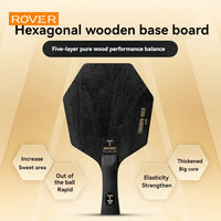 Hexagonal Table Tennis Blade – 5-Layer Professional Wood for Ping Pong