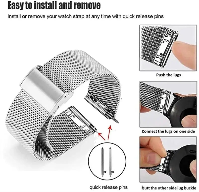 Stainless Steel Watch Band – Replacement Metal Bracelet for Huawei Watch GT4