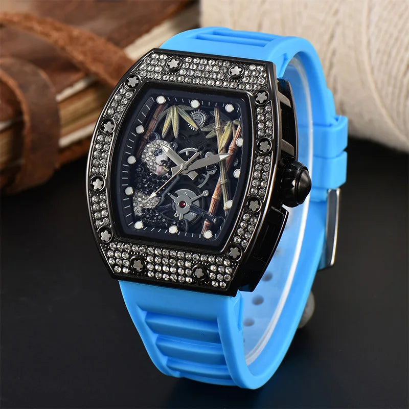 Bamboo Hollow Dial Quartz Watch – Fashionable Wooden Wristwatch for Men