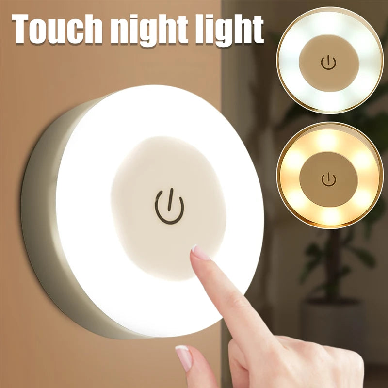 Magnetic USB LED Night Light – Portable Rechargeable Lamp for Bedroom and Kitchen