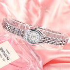 Gold Plated Quartz Bracelet Watch – Elegant Analog Timepiece for Women