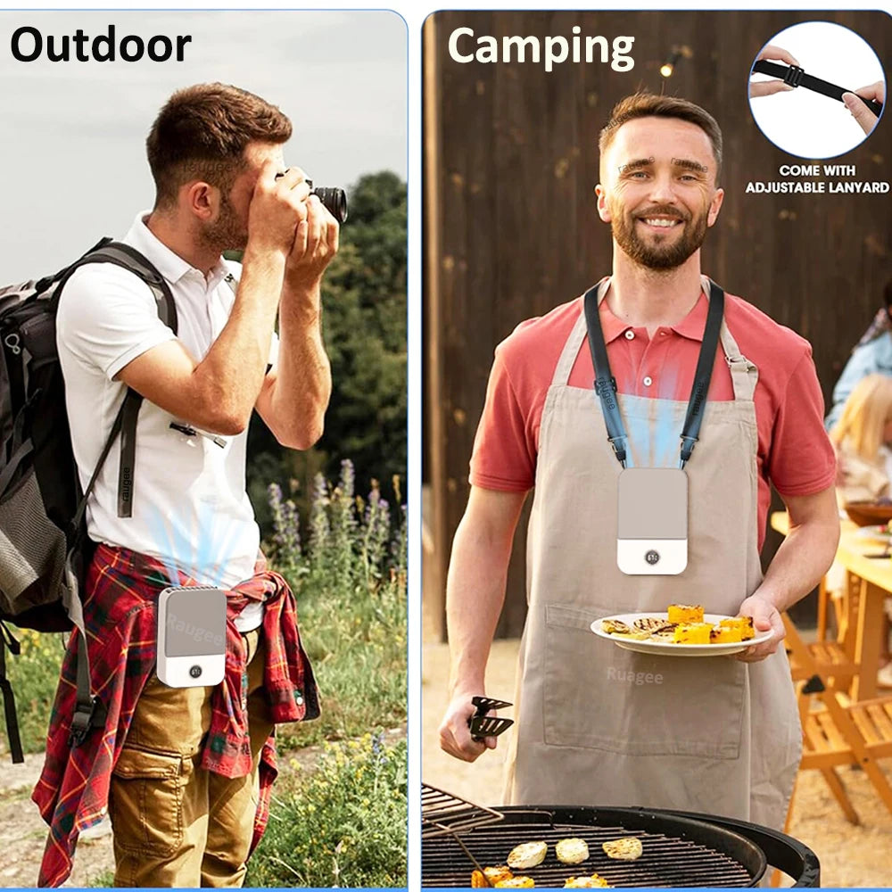 Portable Waist Fan – USB Rechargeable Clip Fan for Outdoor Sports and Travel