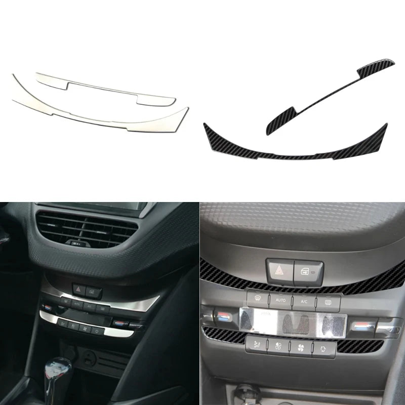 AC Control Panel Sequins – Interior Trim Stickers for Peugeot 208 2008