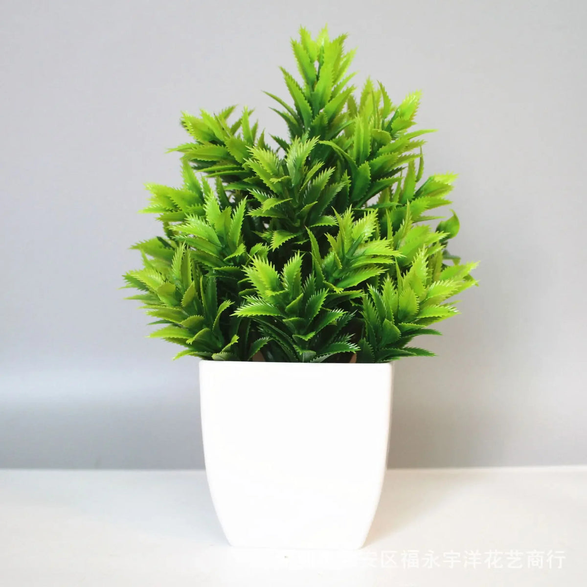 Artificial Potted Bonsai Tree – Realistic Green Plant for Home Office Decor