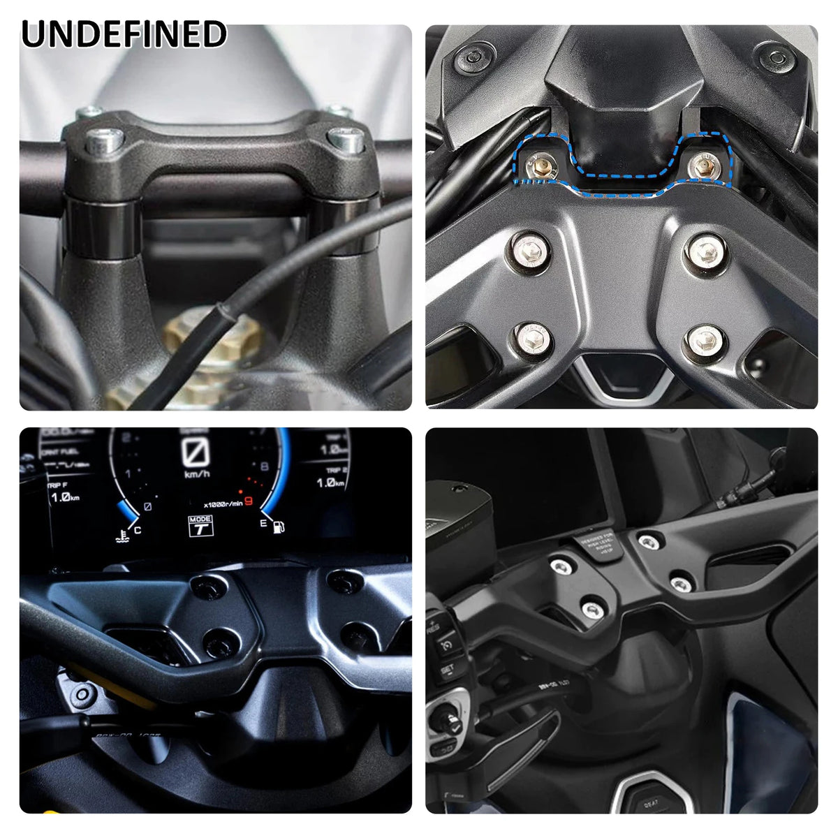 Motorcycle Handlebar Risers – Aluminum Clamp Backs for Yamaha TMAX 560