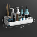 Adhesive Wall Storage Shelf – No-Drill Organizer for Bathroom and Kitchen