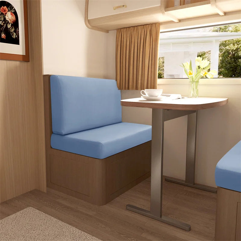 Jacquard RV Dinette Cushion Covers – Stretch Fabric for Camper Seat Protection