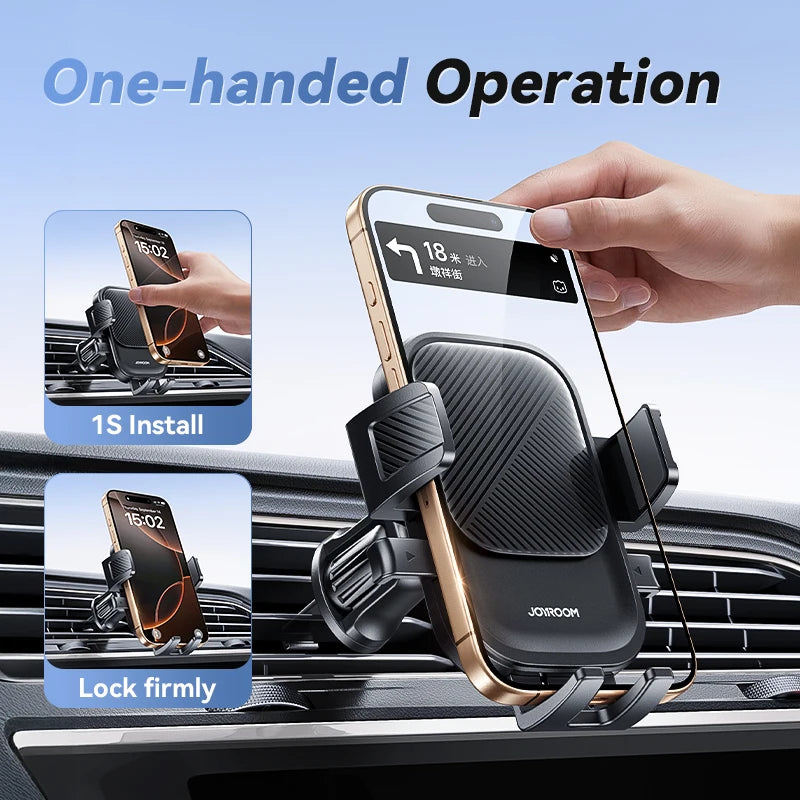 Universal Car Phone Mount – 360° Rotating Air Vent Holder for Smartphone