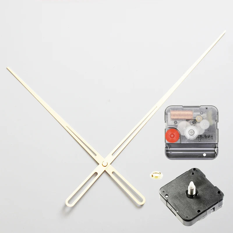 High Torque Wall Clock Mechanism – DIY Repair Kit with Gold and Black Hands