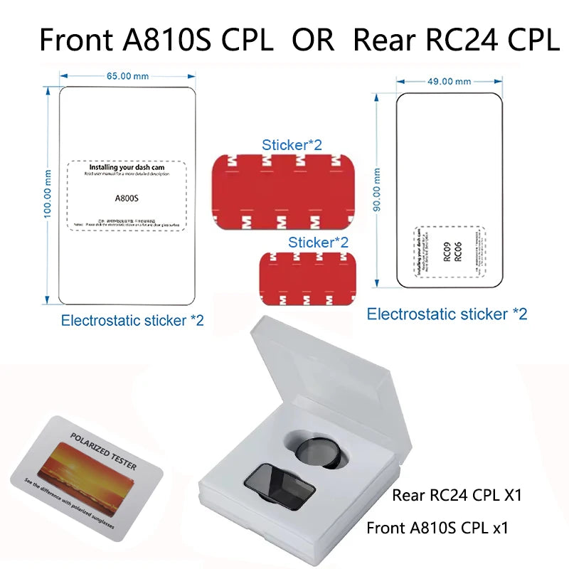 CPL Polarizing Camera Filter – Anti-Glare Lens Protection for 70mai Dash Cams