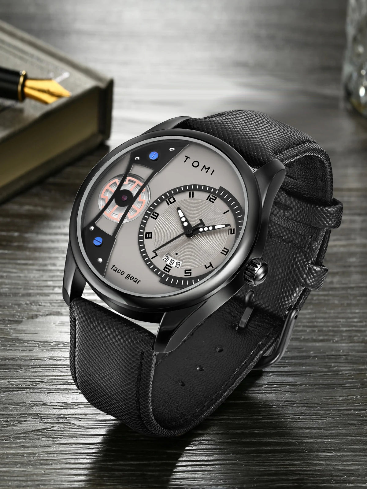 Minimalist Quartz Watch – Luxury Double Strap Set for Business Gift