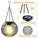 Solar LED Lantern – Waterproof Warm White Light for Outdoor Garden Decor
