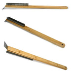 Brass Bristle Pizza Oven Brush – Copper Cleaning Tool for Grill Maintenance